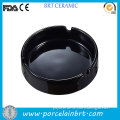 Round black ordinary ceramic Cheap Ashtray